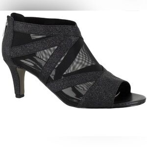 Easy Street Dazzle Glitter Peep Toe Evening Pumps